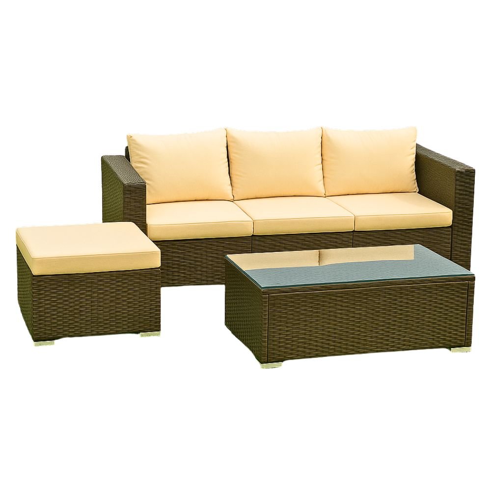 Mueble de Patio Trieste Negro (5PZ)