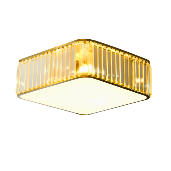 Lampara Colgante 165*40*440 Vidrio +Acrílico, dorado