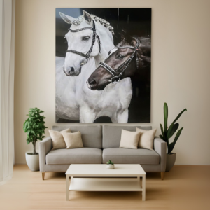 LAMINA DECORATIVA PVC CABALLO B/N