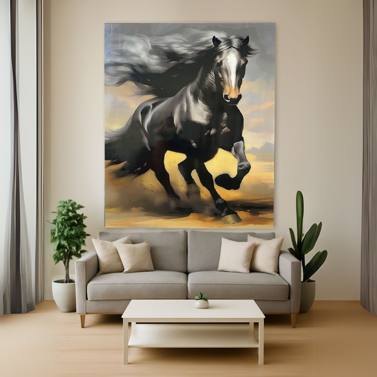 LAMINA DECORATIVA PVC CABALLO GRIS