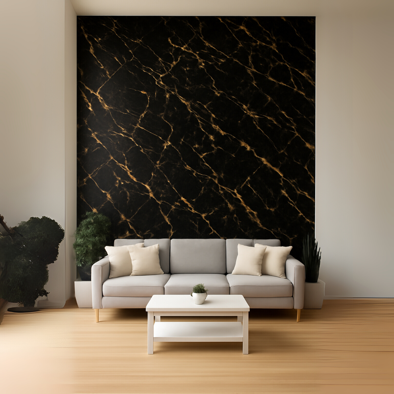 LAMINA DECORATIVA NEGRO VETAS DORADAS