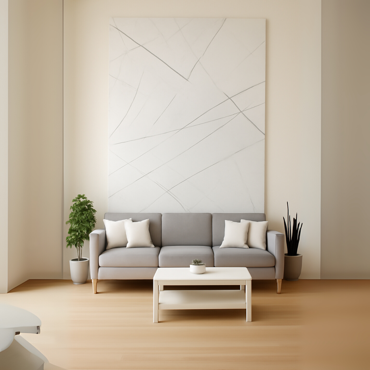 LAMINA DECORATIVA PVC GRIS VETAS PLOMAS