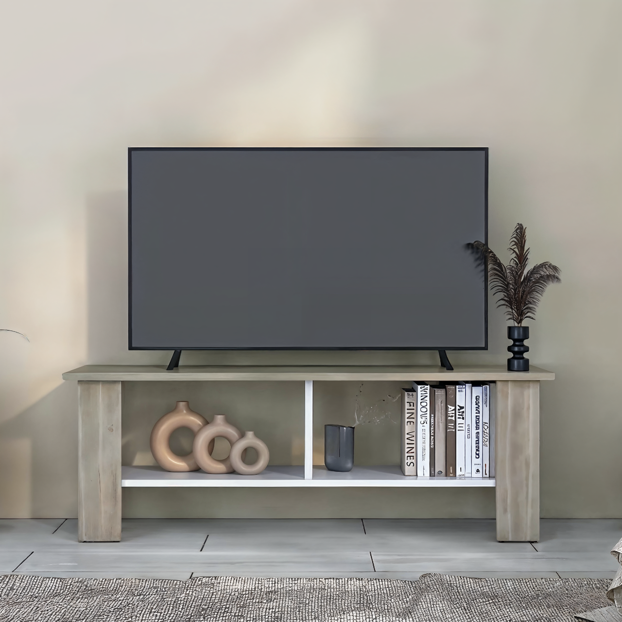 MESA TV NAVIA 65″ (1C) MILAN+BLANCO MQZ