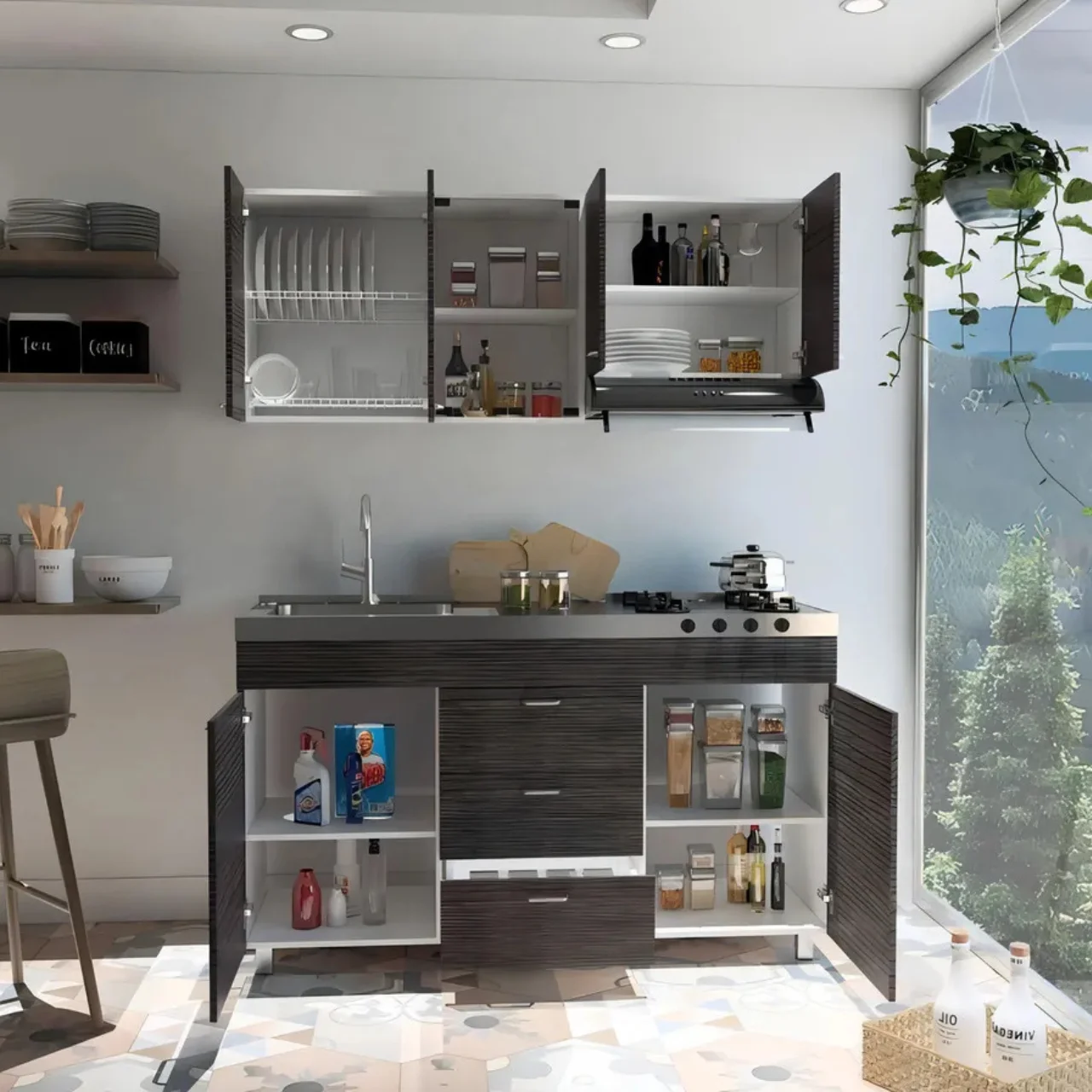 MUEBLE DE COCINA MODERNA 150 LUMINA