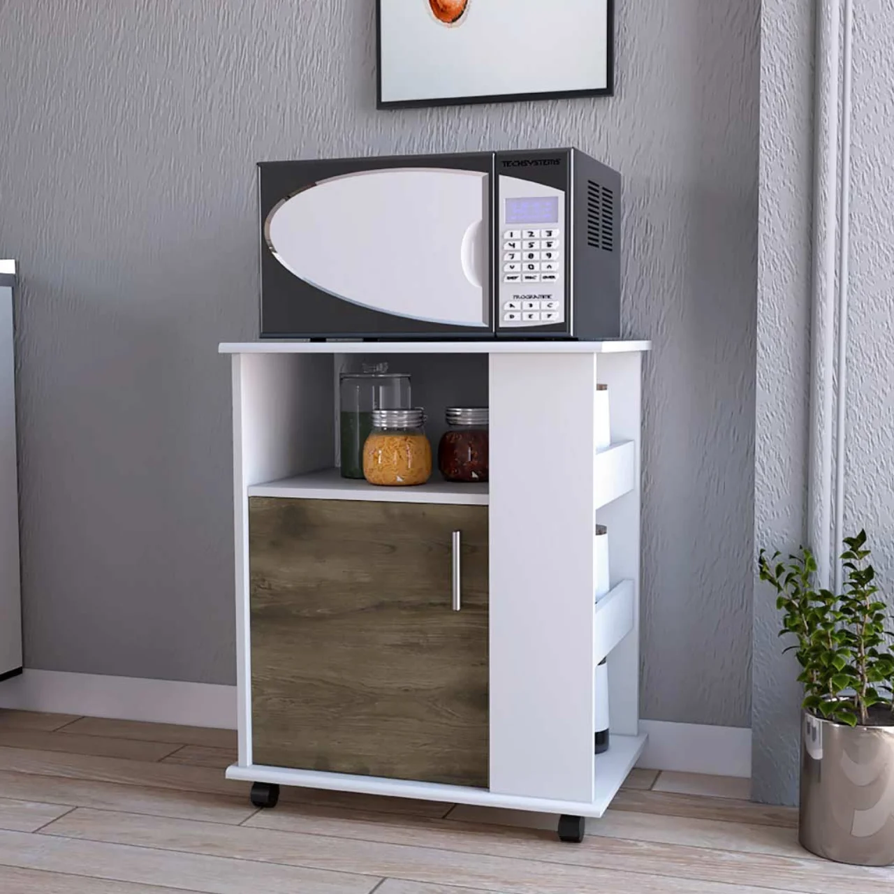 MUEBLE MODULO MICROONDAS BAJO KIT BLANCO