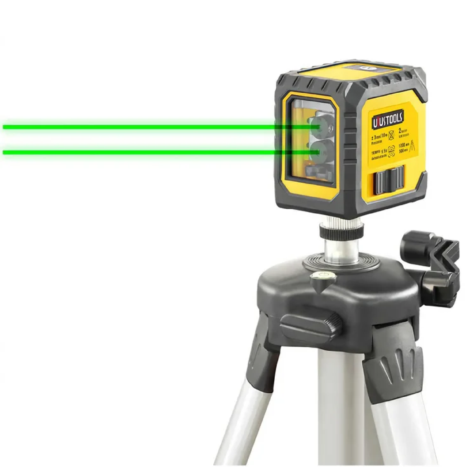 NIVEL LASER VERDE 2 RAYOS 25M +- 3MM/10M UYSTOOLS
