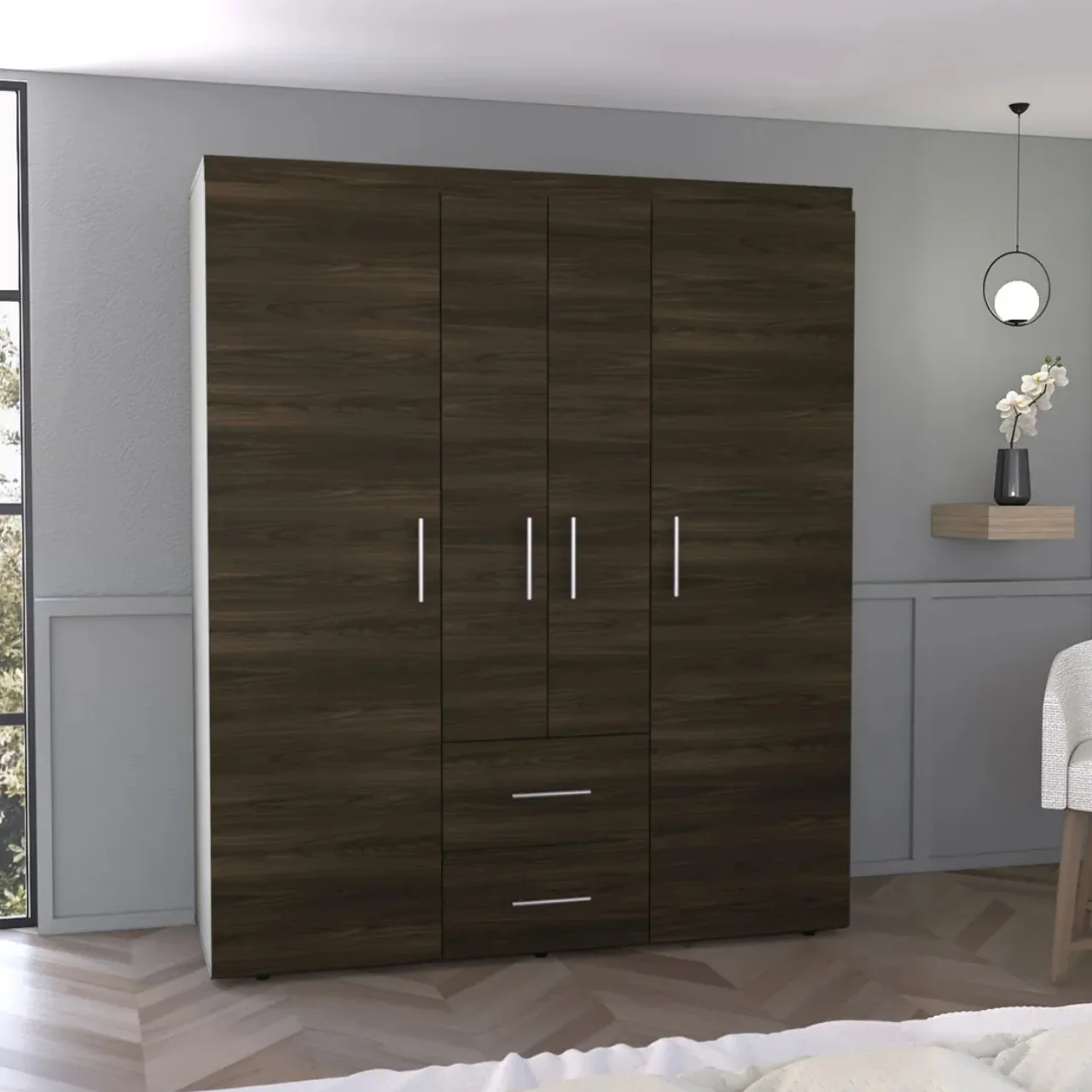 CLOSET MODERNO BARILOCHE ECO NOGAL EURO