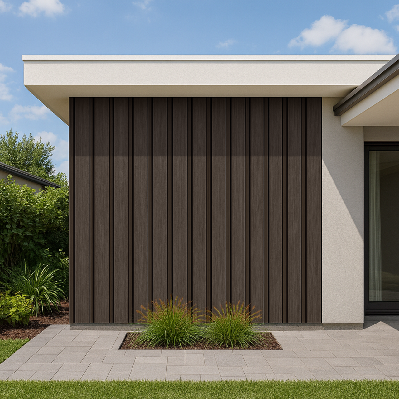 PANEL PÉRGOLA P EXTERIOR DARK COFFE (219x26x2.90MTS)