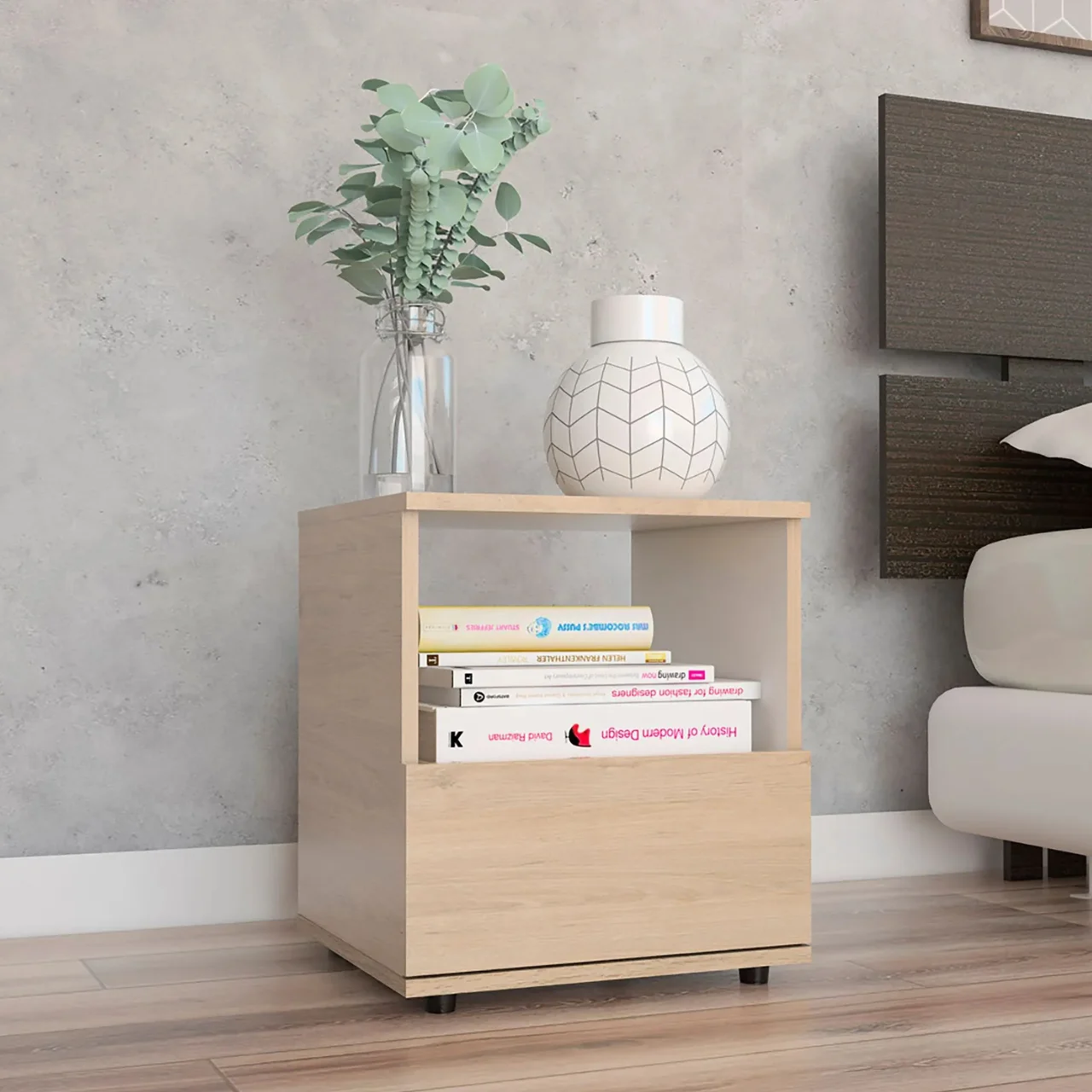 MUEBLE MODERNO DE VELADOR CAMEL