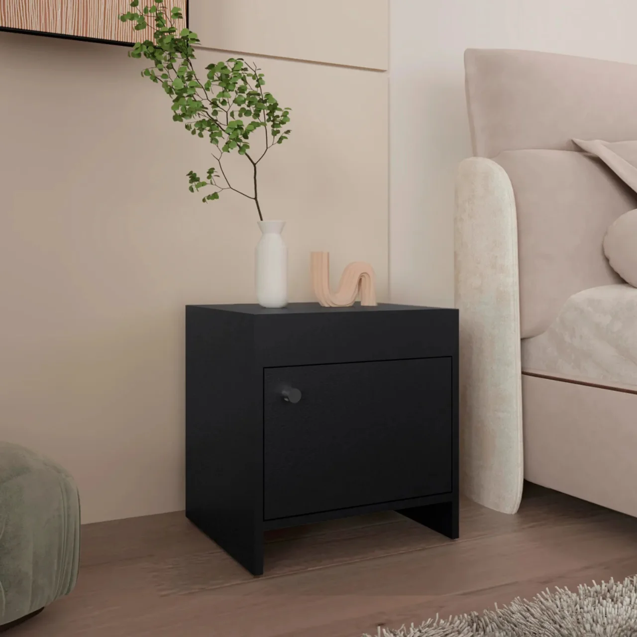MUEBLE MODERNO DE VELADOR WENGUE