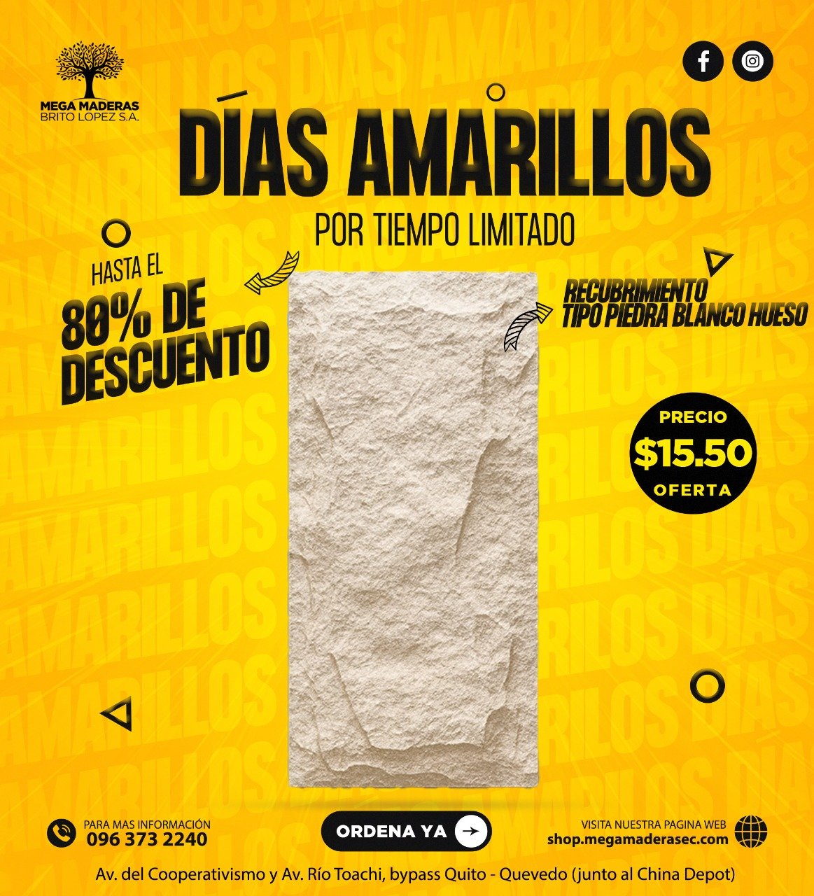 Recubrimiento tipo roca BLANCO hueso