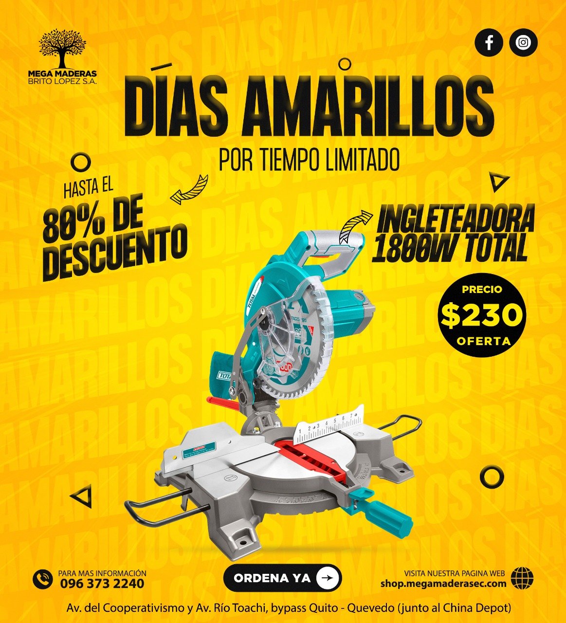 Ingleteadora 1800W marca Total