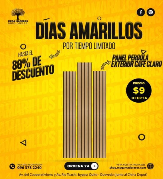 Panel Pérgola Exterior café claro