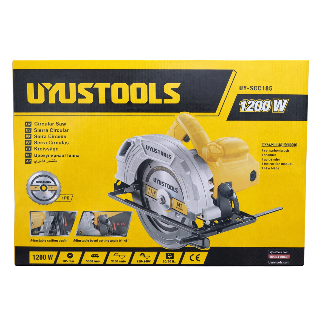 SIERRA CIRCULAR 185MM 1200W 5300RPM UYUSTOOLS