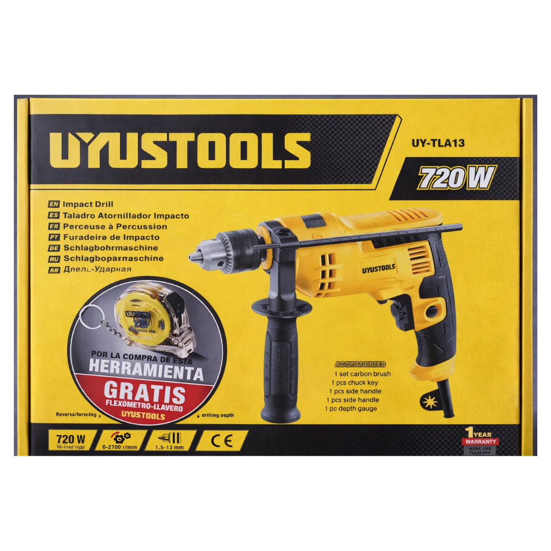 TALADRO ATORNILLADOR DE IMPACTO 13MM 720W UYUSTOLLS