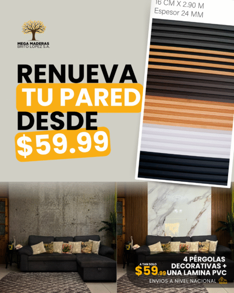 Combo DELUXE: Lámina PVC + 4 WallPanels
